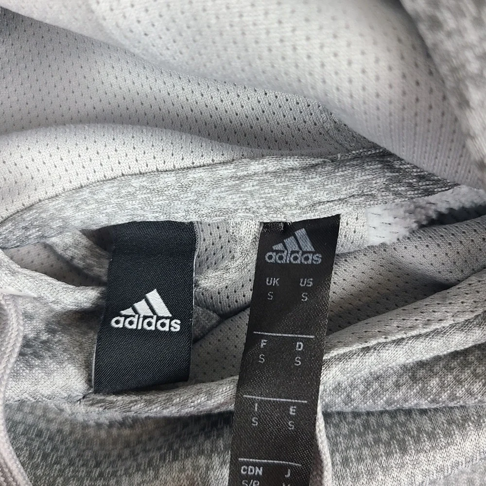 Adidas Hoodie Mens Small‎ Gray Climawarm Sweater Activewear